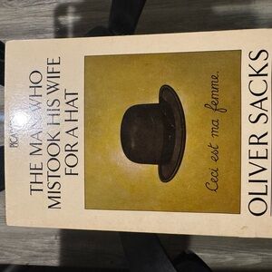 The Man Who Mistook His Wife for a Hat by Oliver Sacks – Beige & Olive Cover